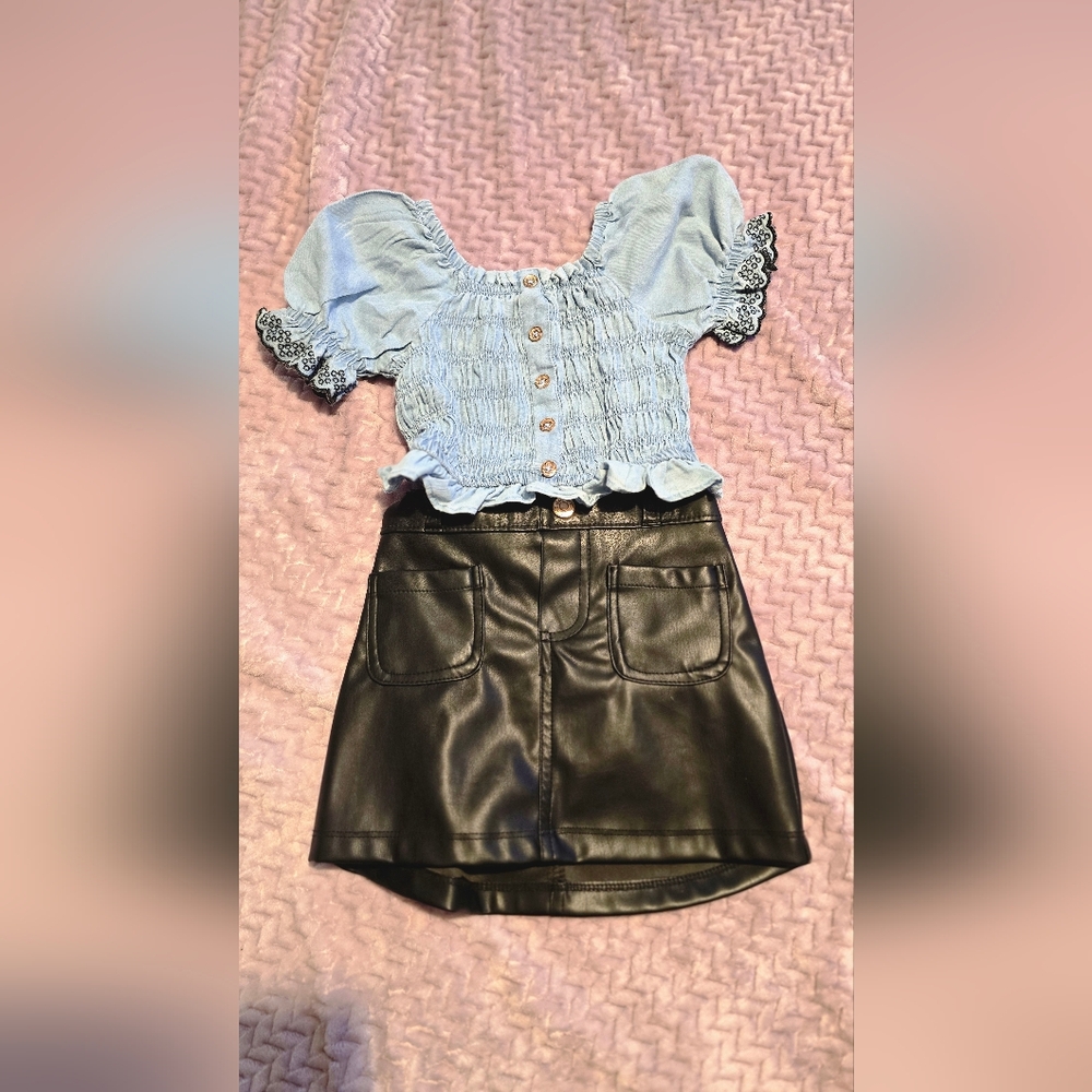 Lemon Kiss Blue Smocked Top
